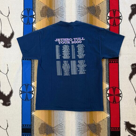 Vintage 2000 Jethro Tull Concert Band T-Shirt Size Large Double Sided Rock - Picture 2 of 7